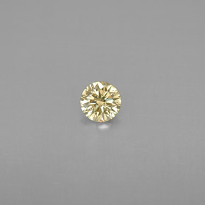Diamante amarelo natural 0,20ct, corte redondo, VS