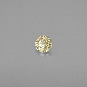 Diamante amarelo natural 0,20ct, corte redondo, VS