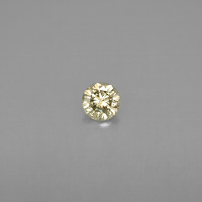 Diamante amarelo natural 0,17ct, corte redondo, VS