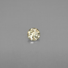 Diamante amarelo natural 0,17ct, corte redondo, VS