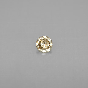 Diamante marrom natural 0,16ct, corte redondo, VS