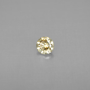 Diamante amarelo natural 0,22ct, corte redondo, VS
