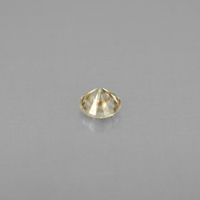 Diamante amarelo natural 0,22ct, corte redondo, VS