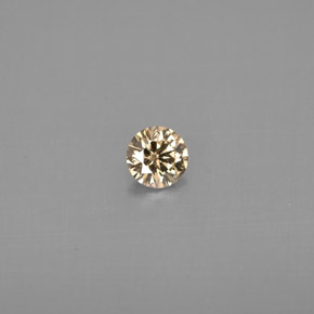 Diamante amarelo natural 0,17ct, corte redondo, VS