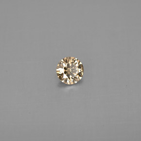 Diamante amarelo natural 0,17ct, corte redondo, VS