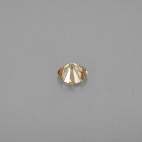 Diamante amarelo natural 0,20ct, corte redondo, VS