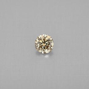Diamante amarelo natural 0,23ct, corte redondo, VS