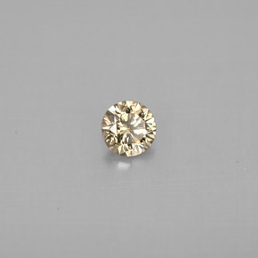 Diamante amarelo natural 0,23ct, corte redondo, VS