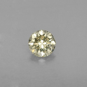Diamante amarelo natural 0,22ct, corte redondo, VVS-VS