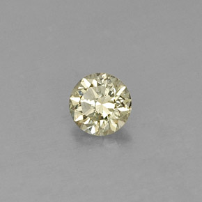 Diamante amarelo natural 0,22ct, corte redondo, VVS-VS