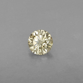 Diamante amarelo natural 0,21ct, corte redondo, VS