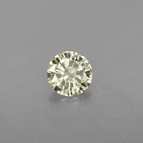 Diamante amarelo natural 0,19ct, corte redondo, SI
