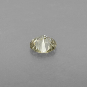 Diamante amarelo natural 0,19ct, corte redondo, SI