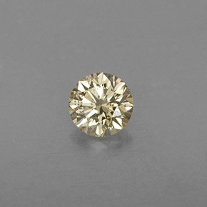 Diamante amarelo natural 0,24ct, corte redondo, VS