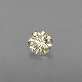 Diamante amarelo natural 0,21ct, corte redondo, VVS-VS
