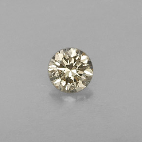Diamante amarelo natural 0,25ct, corte redondo, VS