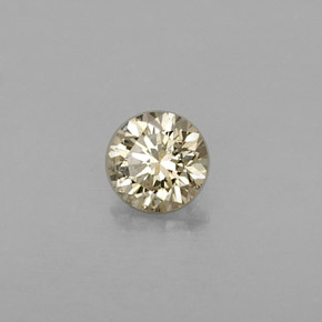 Diamante amarelo natural 0,25ct, corte redondo, VS