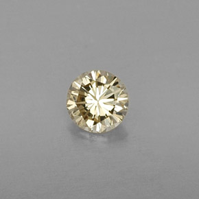 Diamante amarelo natural 0,22ct, corte redondo, VVS