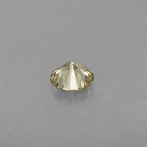 Diamante amarelo natural 0,22ct, corte redondo, VVS