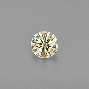 Diamante amarelo natural 0,21ct, corte redondo, SI