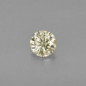 Diamante amarelo natural 0,21ct, corte redondo, SI