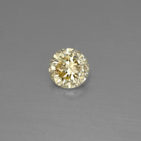 Diamante amarelo natural 0,18ct, corte redondo, VS