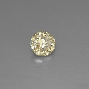 Diamante amarelo natural 0,18ct, corte redondo, VS