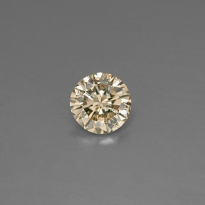 Diamante amarelo natural 0,17ct, corte redondo, VS