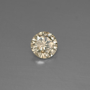 Diamante amarelo natural 0,17ct, corte redondo, VS