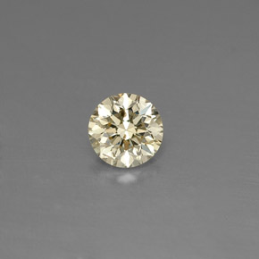 Diamante amarelo natural 0,16ct, corte redondo, VS