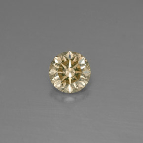 Diamante amarelo natural 0,18ct, corte redondo, VS