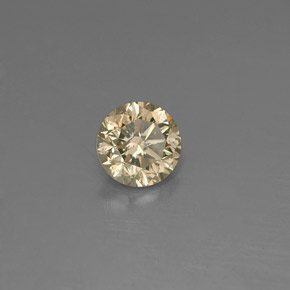 Diamante amarelo natural 0,18ct, corte redondo, VS