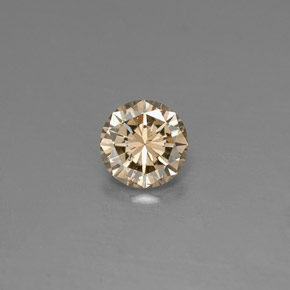 Diamante amarelo natural 0,18ct, corte redondo, VS