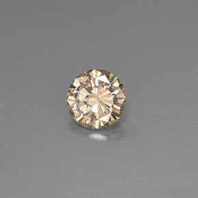 Diamante amarelo natural 0,18ct, corte redondo, VS