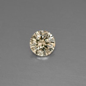 Diamante amarelo natural 0,16ct, corte redondo, VS