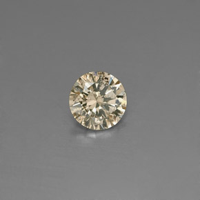 Diamante amarelo natural 0,16ct, corte redondo, VS