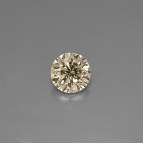 Diamante champanhe Natural 0.16ct, Corte Redondo, VS