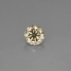 Diamante amarelo natural 0,16ct, corte redondo, VS