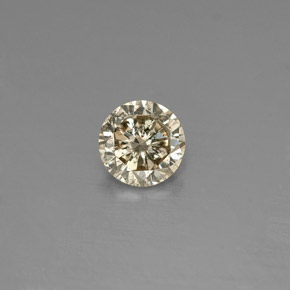 Diamante amarelo natural 0,17ct, corte redondo, VS