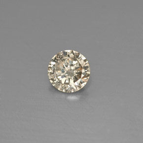 Diamante amarelo natural 0,17ct, corte redondo, VS