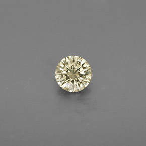 Diamante amarelo natural 0,13ct, corte redondo, VS
