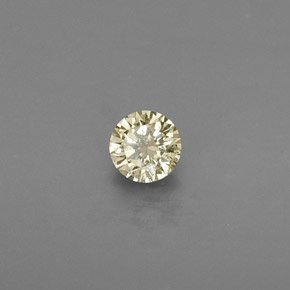 Diamante amarelo natural 0,13ct, corte redondo, VS