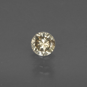 Diamante amarelo natural 0,17ct, corte redondo, VS