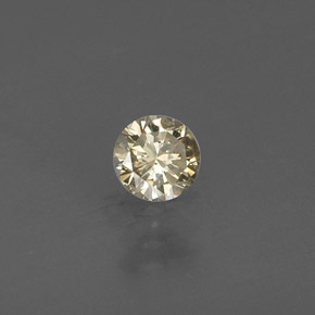 Diamante amarelo natural 0,17ct, corte redondo, VS