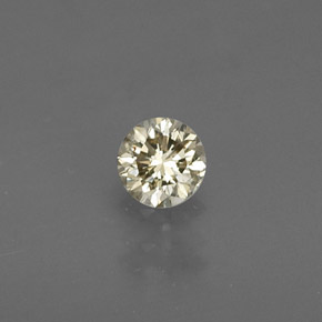 Diamante amarelo natural 0,18ct, corte redondo, VS
