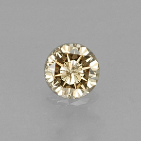 Diamante amarelo natural 0,14ct, corte redondo, VS