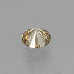 Diamante amarelo natural 0,14ct, corte redondo, VS