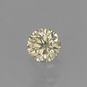 Diamante amarelo natural 0,14ct, corte redondo, VS