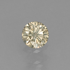 Diamante amarelo natural 0,14ct, corte redondo, VS