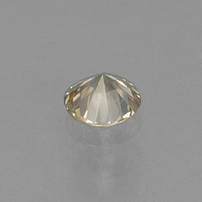 Diamante amarelo natural 0,14ct, corte redondo, VS